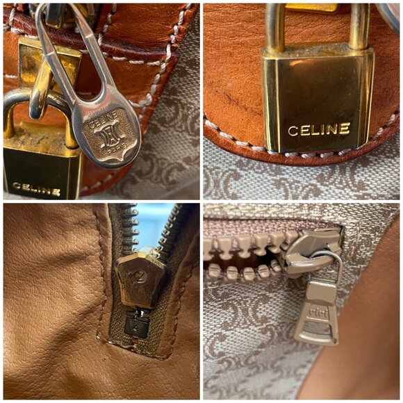 Vintage Céline Macadam Duffle Bag Large Travel Boston Weekender 45cm Unisex - Picture 6 of 16